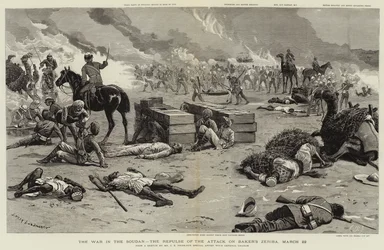 3月22日、スーダンでの戦争、ベイカーのゼリーバに対する攻撃の反発